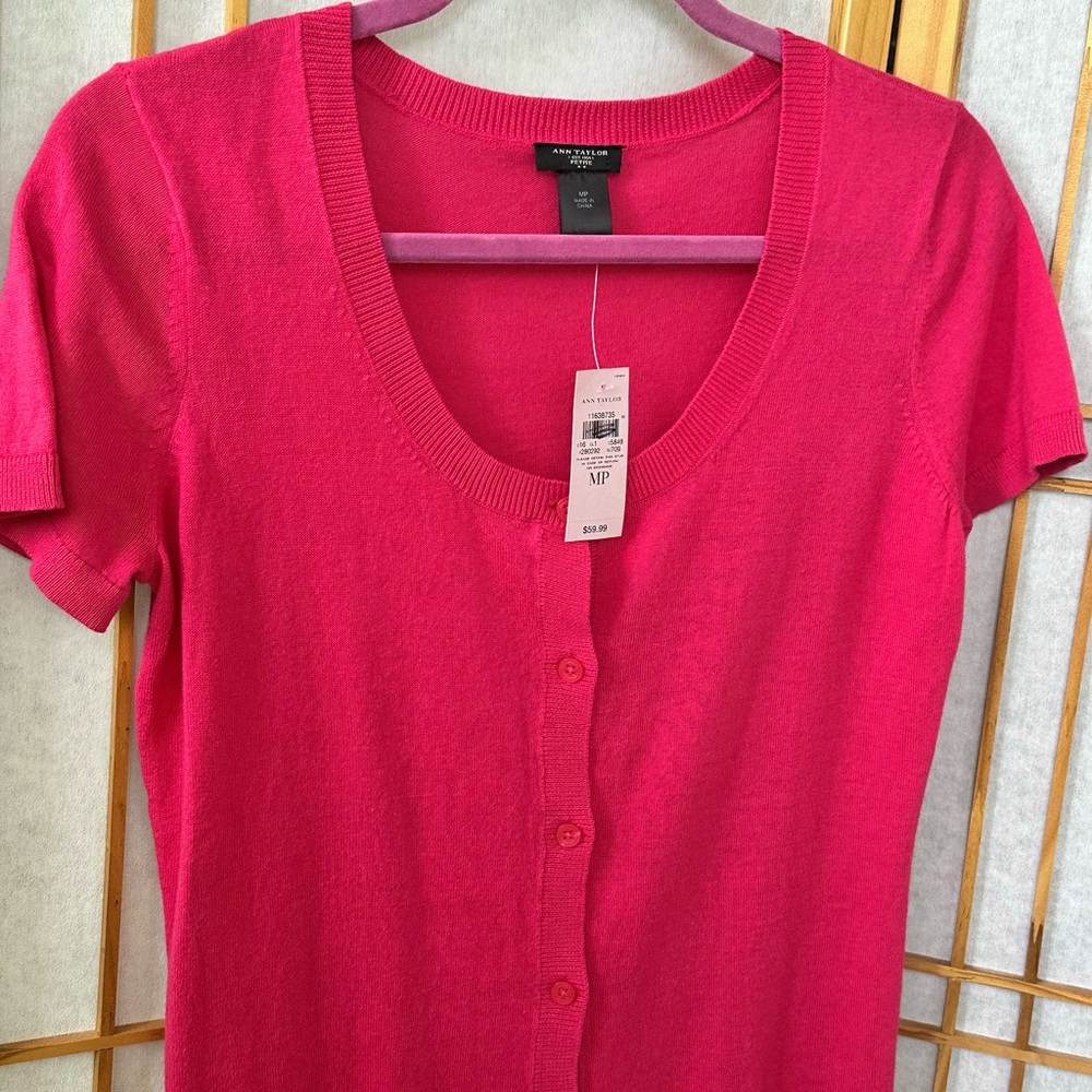 Ann Taylor Button Down Knit Top